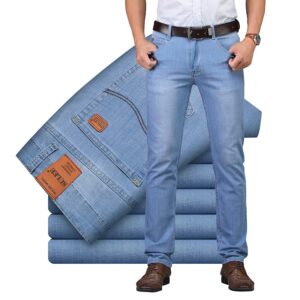 2023 Summer Business   Style Utr Thin Light  Fashion Male Casual Denim Men’s Jeans Slim Wholesale Pants